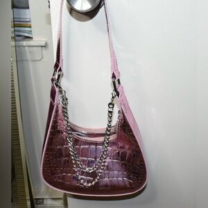Pink metallic bag